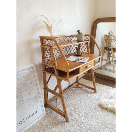 Petit bureau rotin Clearance