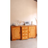 Buffet esprit enfilade en rotin circa années 70 vintage