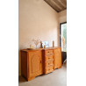 Buffet esprit enfilade en rotin circa années 70 vintage