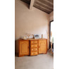 Buffet esprit enfilade en rotin circa années 70 vintage