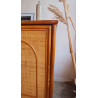 Buffet esprit enfilade en rotin circa années 70 vintage