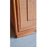 Buffet esprit enfilade en rotin circa années 70 vintage