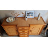Buffet esprit enfilade en rotin circa années 70 vintage