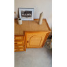 Buffet esprit enfilade en rotin circa années 70 vintage