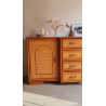 Buffet esprit enfilade en rotin circa années 70 vintage