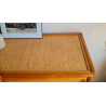 Buffet esprit enfilade en rotin circa années 70 vintage