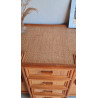 Buffet esprit enfilade en rotin circa années 70 vintage