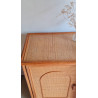 Buffet esprit enfilade en rotin circa années 70 vintage