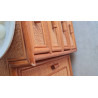Buffet esprit enfilade en rotin circa années 70 vintage