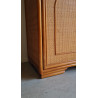 Buffet esprit enfilade en rotin circa années 70 vintage