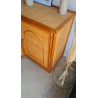 Buffet esprit enfilade en rotin circa années 70 vintage