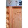 Buffet esprit enfilade en rotin circa années 70 vintage