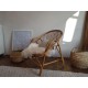 Fauteuil en osier et rotin vintage