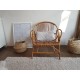Fauteuil en osier et rotin vintage