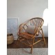 Fauteuil en osier et rotin vintage