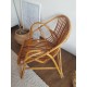 Fauteuil en osier et rotin vintage