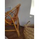 Fauteuil en osier et rotin vintage