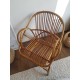 Fauteuil en osier et rotin vintage