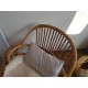 Fauteuil en osier et rotin vintage
