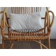 Fauteuil en osier et rotin vintage