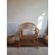 Fauteuil en osier et rotin vintage