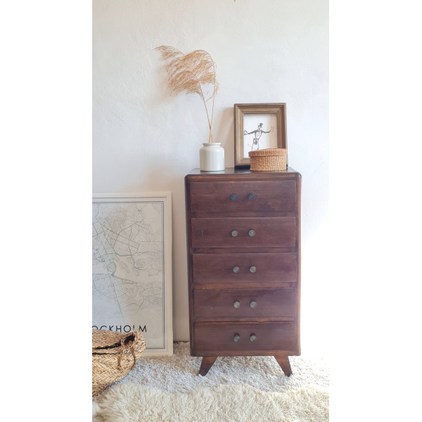 Commode années 60 type semainier vintage