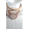 Paire de fauteuils en rotin graphiques circa années 60