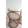 Paire de fauteuils en rotin graphiques circa années 60