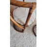 Paire de fauteuils en rotin graphiques circa années 60