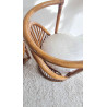 Paire de fauteuils en rotin graphiques circa années 60