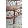 Banquette en rotin deux places circa années 60