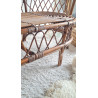 Banquette en rotin deux places circa années 60
