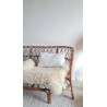 Banquette en rotin deux places circa années 60