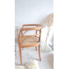 Paire de chaises esprit fauteuils anciens circa 1940 - assise gravée