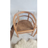 Paire de chaises esprit fauteuils anciens circa 1940 - assise gravée