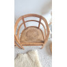 Paire de chaises esprit fauteuils anciens circa 1940 - assise gravée