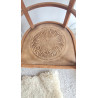 Paire de chaises esprit fauteuils anciens circa 1940 - assise gravée