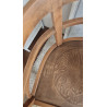 Paire de chaises esprit fauteuils anciens circa 1940 - assise gravée