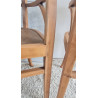 Paire de chaises esprit fauteuils anciens circa 1940 - assise gravée