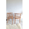 Paire de chaises esprit fauteuils anciens circa 1940 - assise gravée