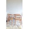 Paire de chaises esprit fauteuils anciens circa 1940 - assise gravée