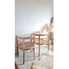 Paire de chaises esprit fauteuils anciens circa 1940 - assise gravée