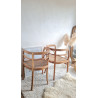 Paire de chaises esprit fauteuils anciens circa 1940 - assise gravée