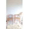 Paire de chaises esprit fauteuils anciens circa 1940 - assise gravée