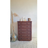 Commode en rotin brin vintage circa années 70