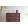 Commode en rotin brin vintage circa années 70