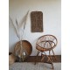 Fauteuil coquille rotin vintage