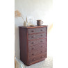 Commode en rotin brin vintage circa années 70