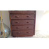 Commode en rotin brin vintage circa années 70