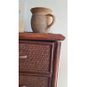Commode en rotin brin vintage circa années 70